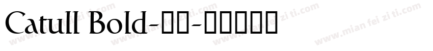 Catull Bold-常规字体转换